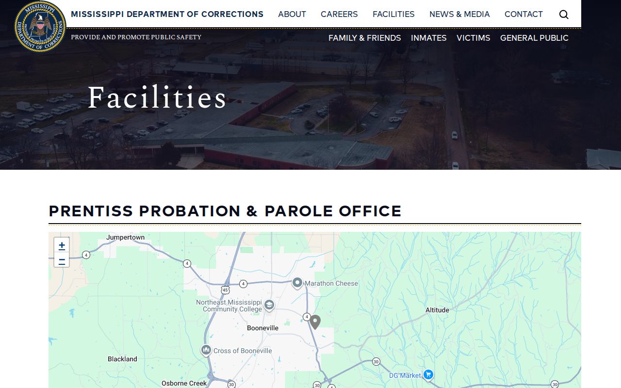 Prentiss County parole and probation office record